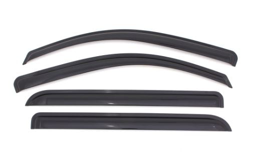 Auto Ventshade AVS 774074 Ventvisor Low Profile Matte Black Side Window Deflector， 4-pc set for 2017-2020 Nissan Titan Crew Cab， 2016-2020 Nissan Titan XD Crew Cab