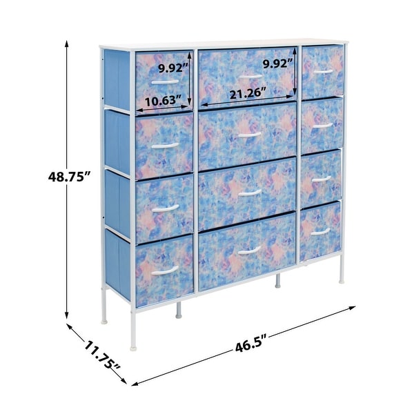 Dresser w/ 12 Drawers - Furniture Storage Chest Tower Unit for Bedroom - - 35420958