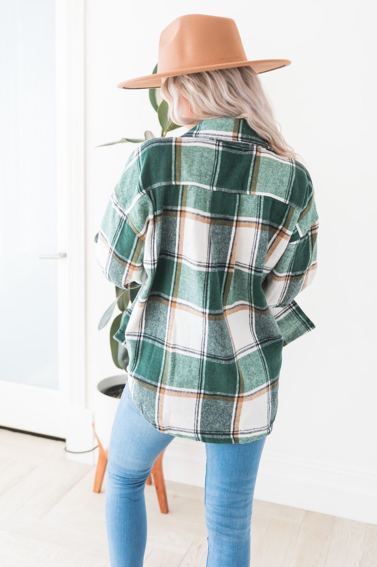 Forever Cozy Modest Plaid Jacket