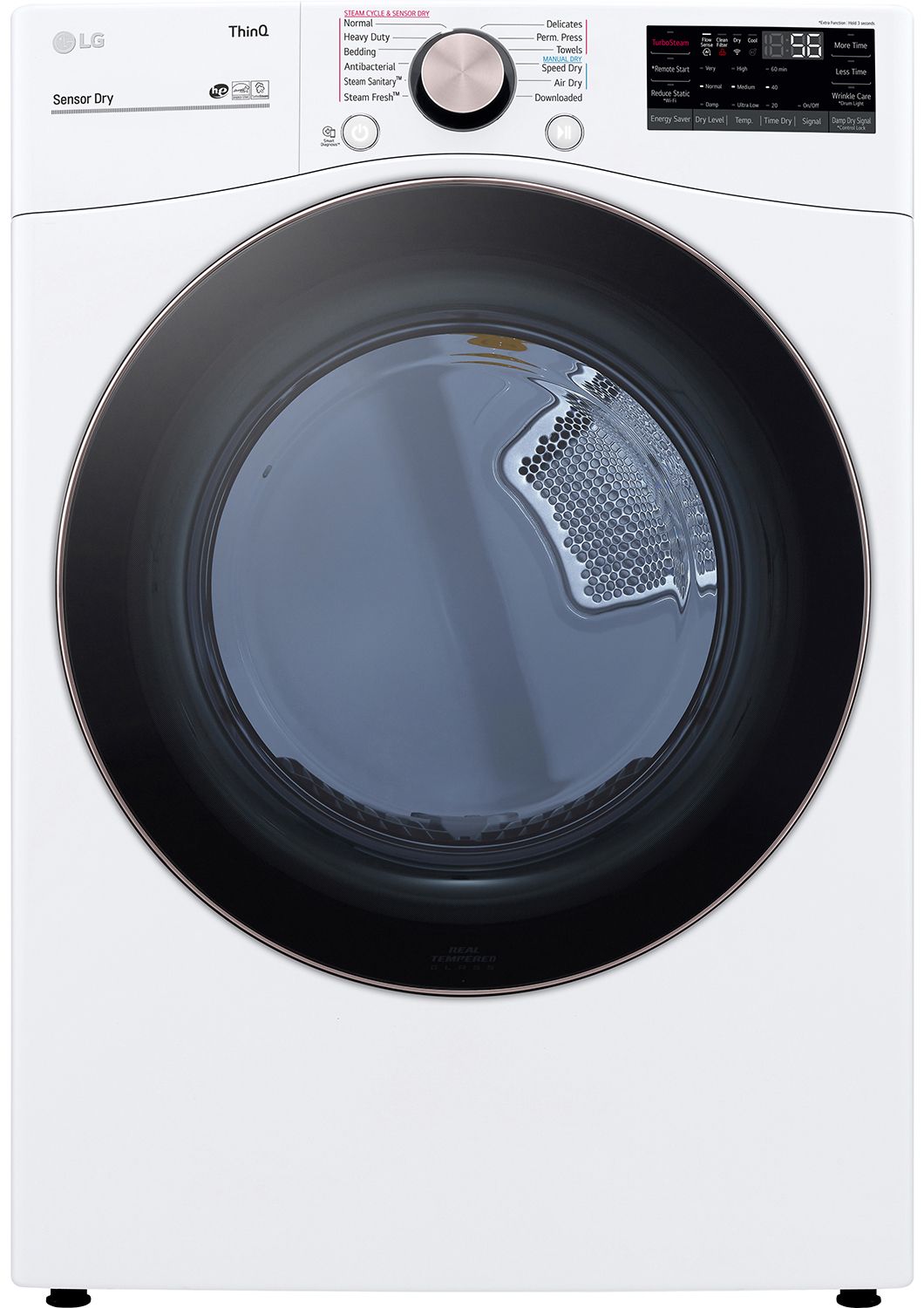 LG 7.4 Cu. Ft. White Smart Wi-Fi Enabled Front Load Electric Dryer With TurboSteam And Built-In Intelligence