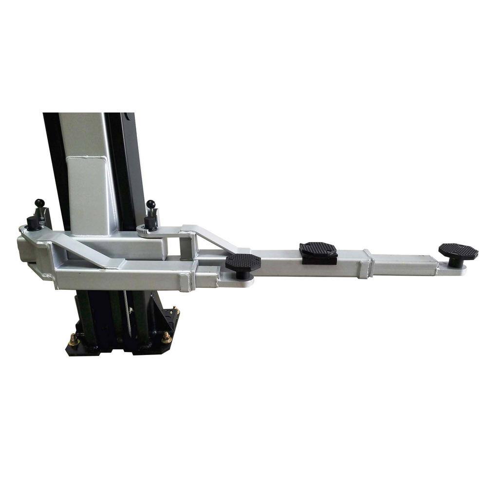 TUXEDO Asymmetric 2 Post Car Lift Clear Floor 9000 lbs. Capacity Heavy Duty in Black TP9KAC-TUX