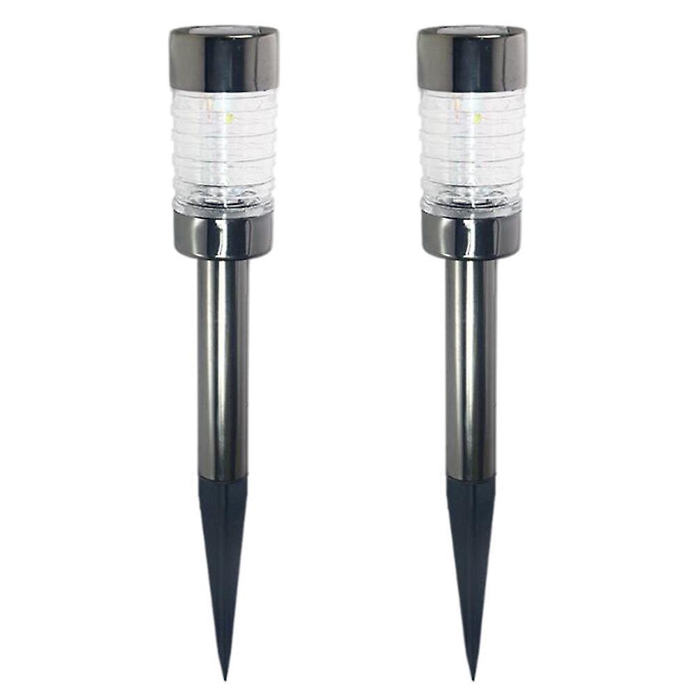 2pcs Home Garden Yard Light Solar Led Lamp Outdoor Pathway Waterproof Light