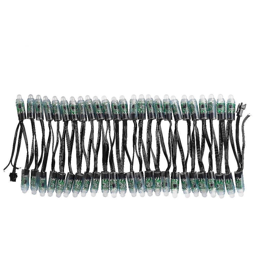 50pcs  Ws2811 Dc 5v 12v 12mm Led Module Black Green Rwb Wire String Christmas Light Addressable Ip68 Waterproof