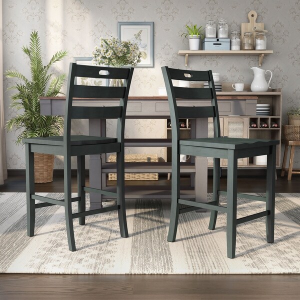 Furniture of America Rangel Farmhouse Counter Height Chairs (Set of 2)