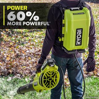 RYOBI 40V HP Brushless Whisper Series 190 MPH 730 CFM Blower String Trimmer and Backpack Battery w (2) 6.0 Ah Batteries RY404180-ST