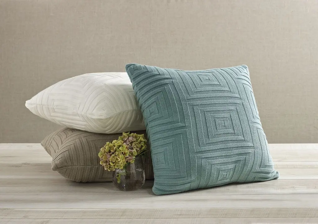 Stone Concentric Throw Pillow