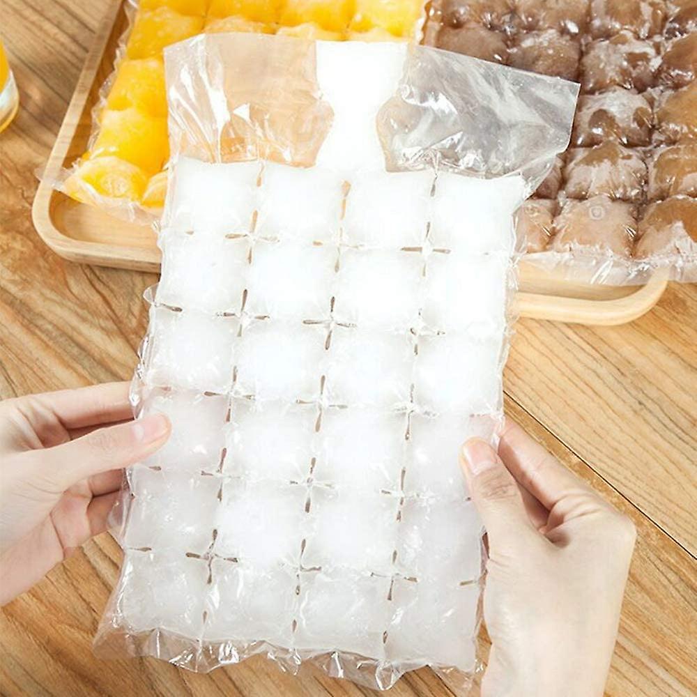 Disposable Ice Cube Bag 100 Pack (2400 Ice Cubes)ice Cube Mold Trays， Ice Cube Trays，self-seal Freezing Maker， With Silicone Funnel (white-100pcs)