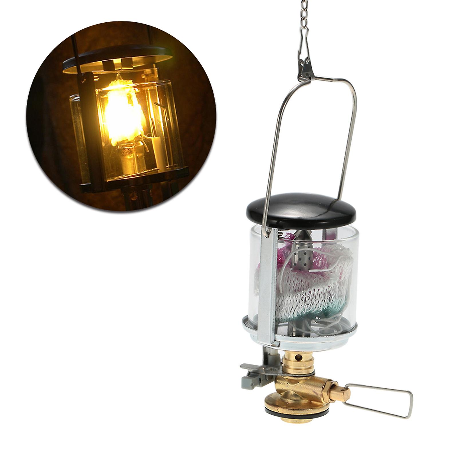 Mini Propane Lantern Single Mantle Gas Lamp Portable Gas Light Hanging Tent Lamp With 2 Lantern Mantles For Travel Hiking Backpacking No.217182