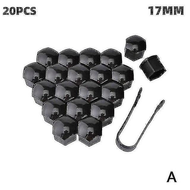 20pcs 17mm/19/21mm Car Wheel Nut Caps Abs Auto Trim Tyre Wheel Nut Cover Screw Bolt Protection Covers Screw Protector