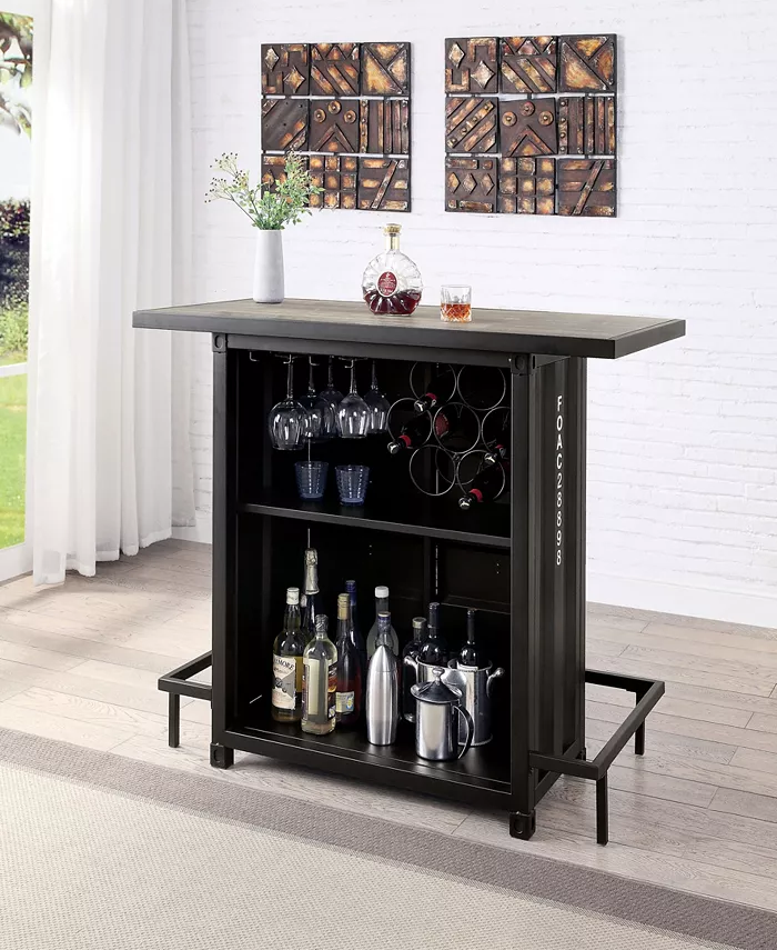 Furniture of America Tintaldra Storage Bar Table