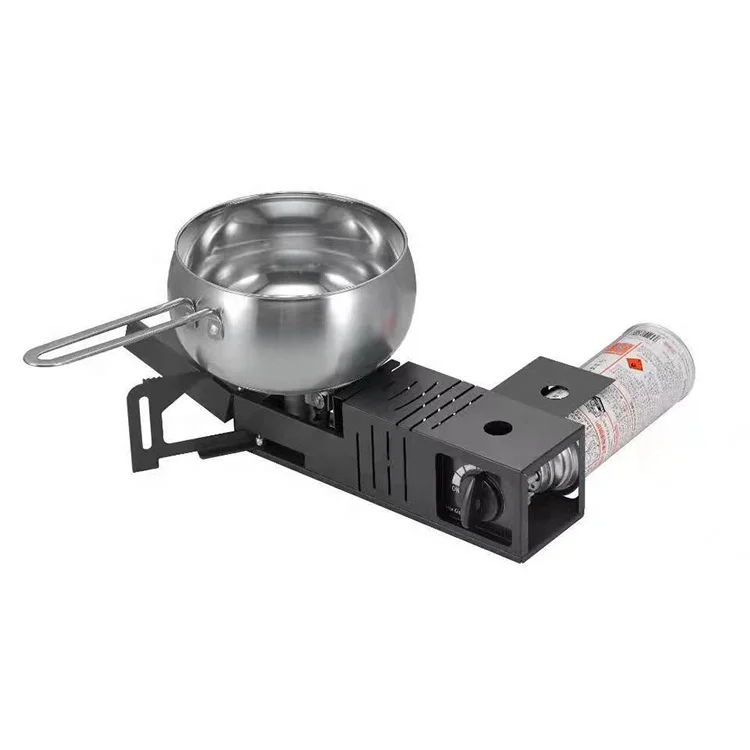 China New Integrated Folding Cassette Furnace Outdoor  Stove Portable Gas Hot Pot Camping Grill