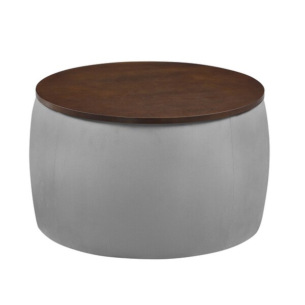 Round Ottoman Set with Storage (2 in 1 combination)