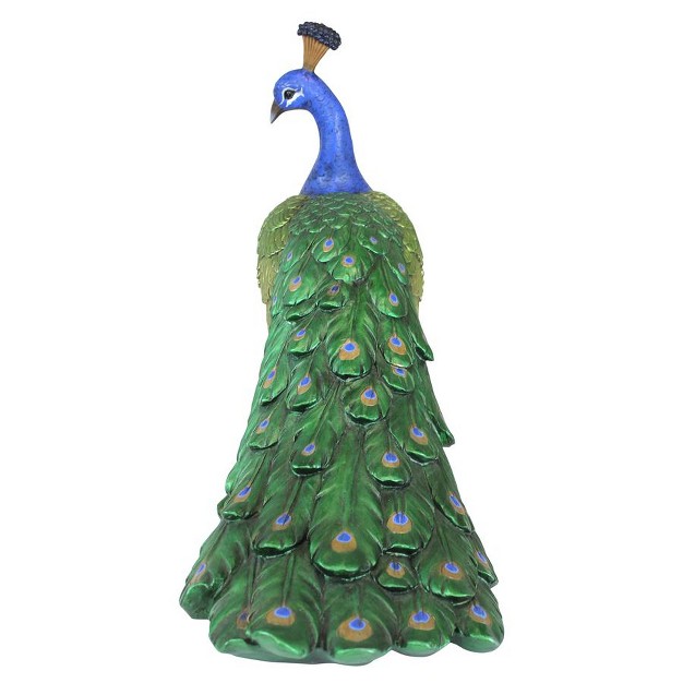 Design Toscano The Regal Peacock Garden Sculpture Large Multicolored