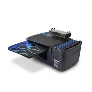 AutoExec GripMaster Car Desk Blue Steel Flames with Printer Stand AEGrip-05-BSF