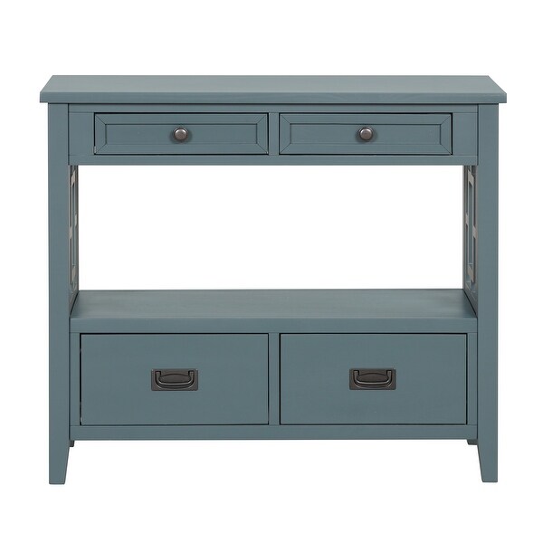 Console Table Entry Sofa Table with 4 Drawers and 1 Storage Shelf