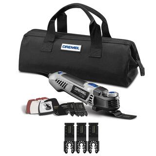 Dremel Multi-Max 5 Amp Variable Speed Corded Oscillating Multi-Tool Kit with 3Pk Universal 1-18 in. Carbide Flush Blade MM50-01+MM485BU