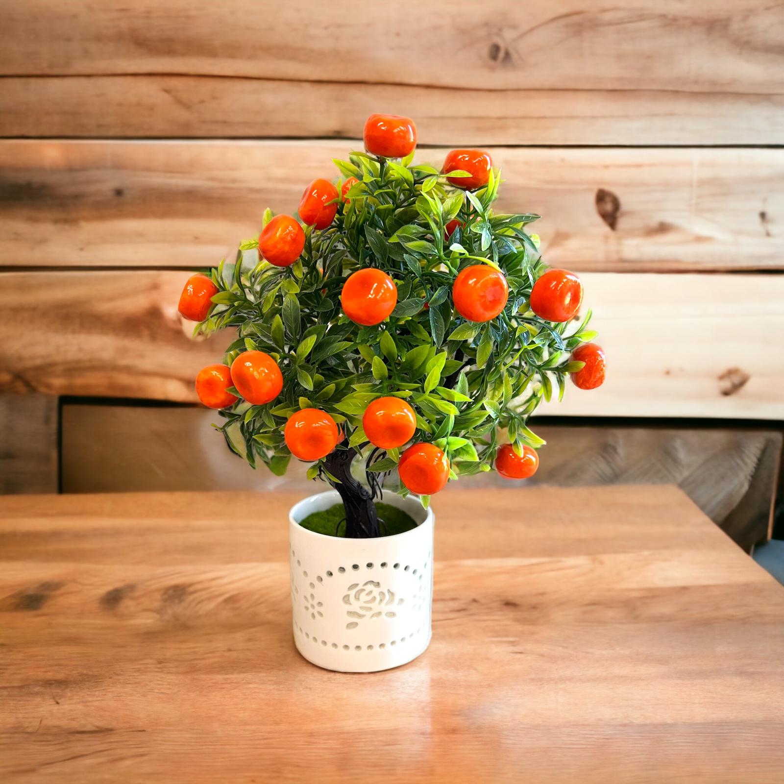 Gorgeous Orange Bonsai in pot of your choice-Artificial