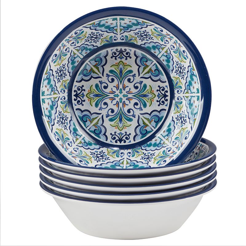 Certified International Mosaic 6-pc. Melamine All-Purpose Bowl Set