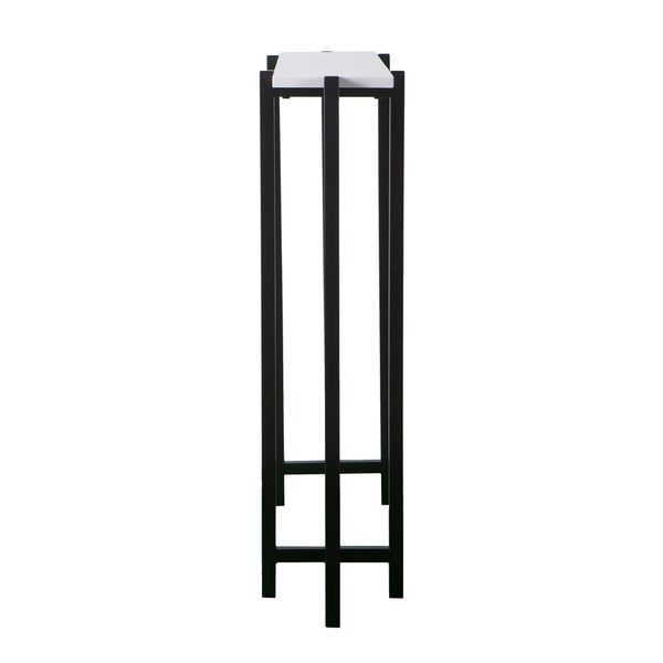 SEI Furniture Hedley Black w/ White Contemporary Narrow Console Table