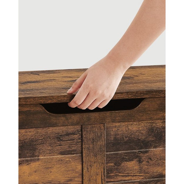 Vasagle Rustic Style Storage Chest With Safety Hinges Versatile Storage Solution For Entryway Bedroom And Living Room