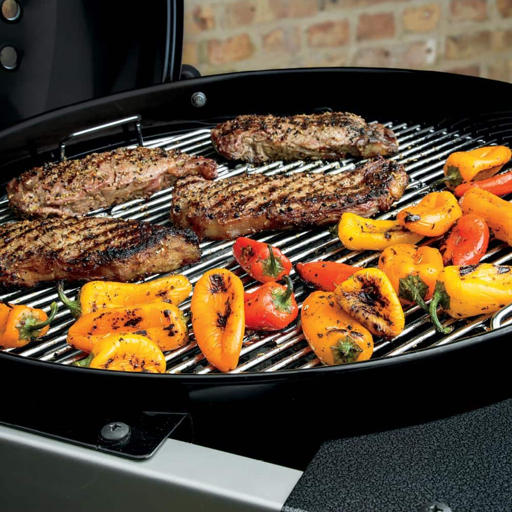 Weber 22 in. Performer Deluxe Charcoal Grill in Black with Built-In Thermometer and Digital Timer 15501001