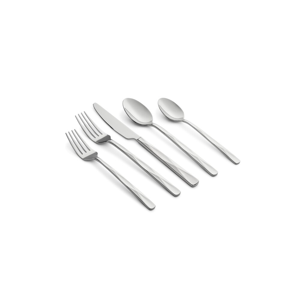 Cambridge Silversmiths Ayden Mirror 20 Piece Flatware Set  Service for 4   20 Piece