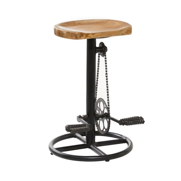 Brown Metal Industrial Bar Stool