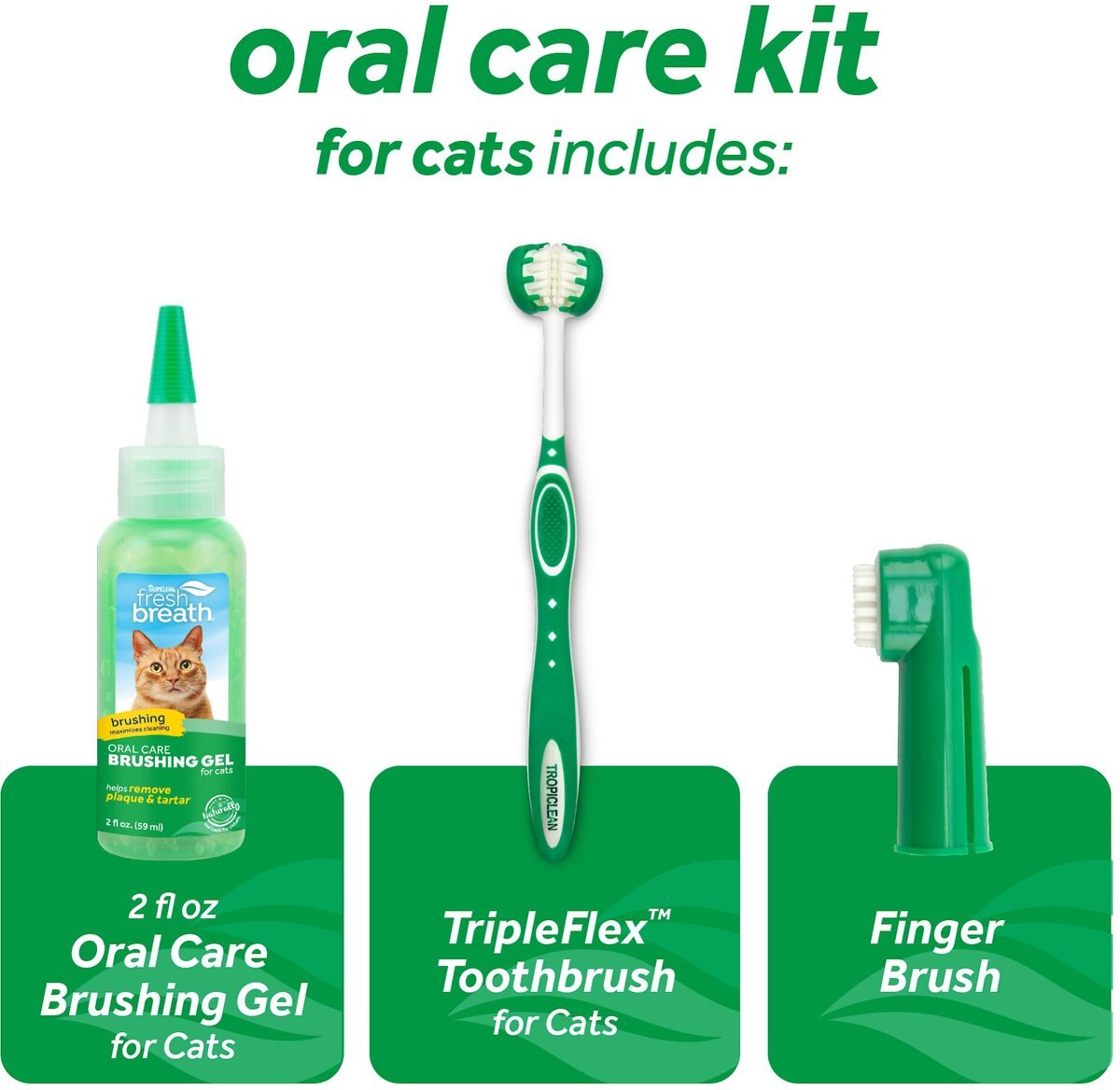 TropiClean Fresh Breath Cat Dental Kit