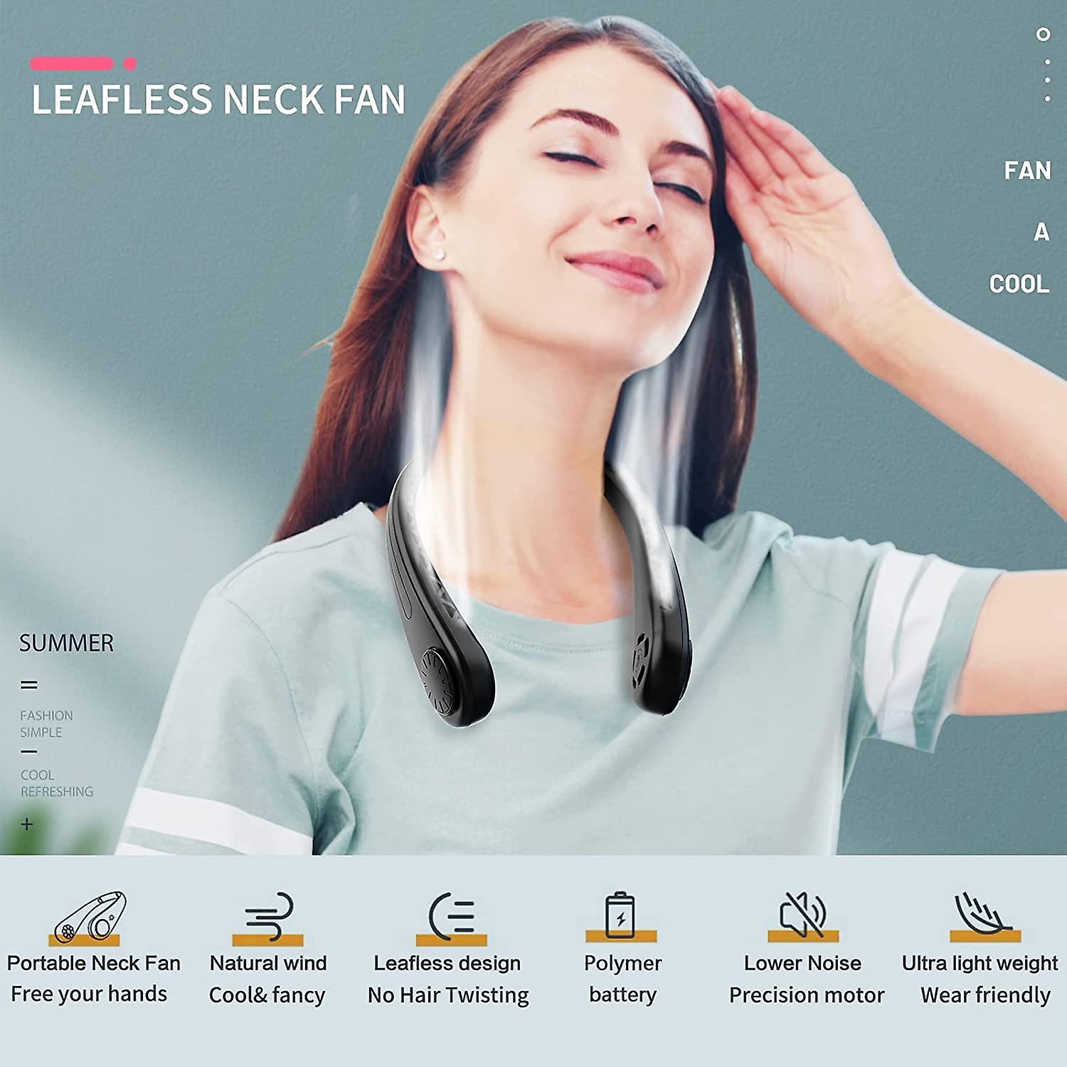 The Portable Neck Fan Of The Popular Headphone Design， The Perfect Leafless Neck Fan For Personal Fans， With Features， Such As A Mini Usb Fan， Ultra-q