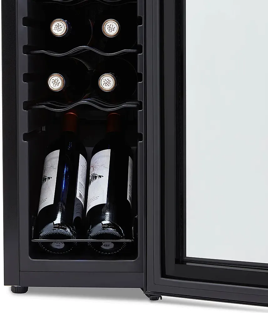 Newair Shadow Series 12 Bottle Wine Cooler Refrigerator - Black