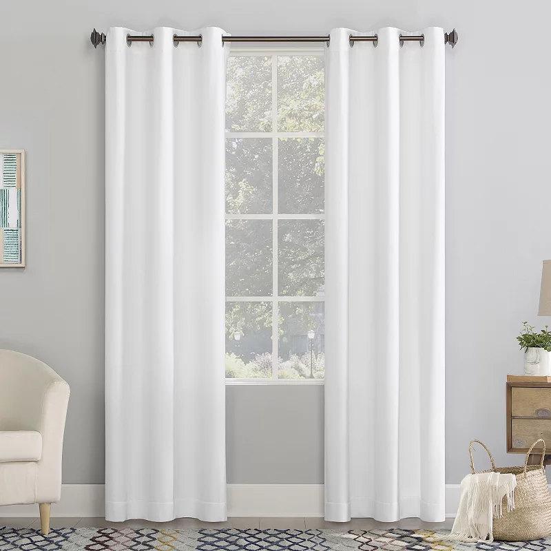 No. 918 Lindstrom Textured Draft Shield Fleece Insulated Room Darkening Grommet Window Curtain