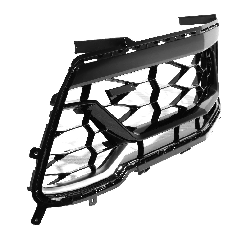 Ikon Motorsports Compatible with 16-18 Chevy Camaro SS 50th Anniversary Front Lower Grille Black 2016 2017 2018