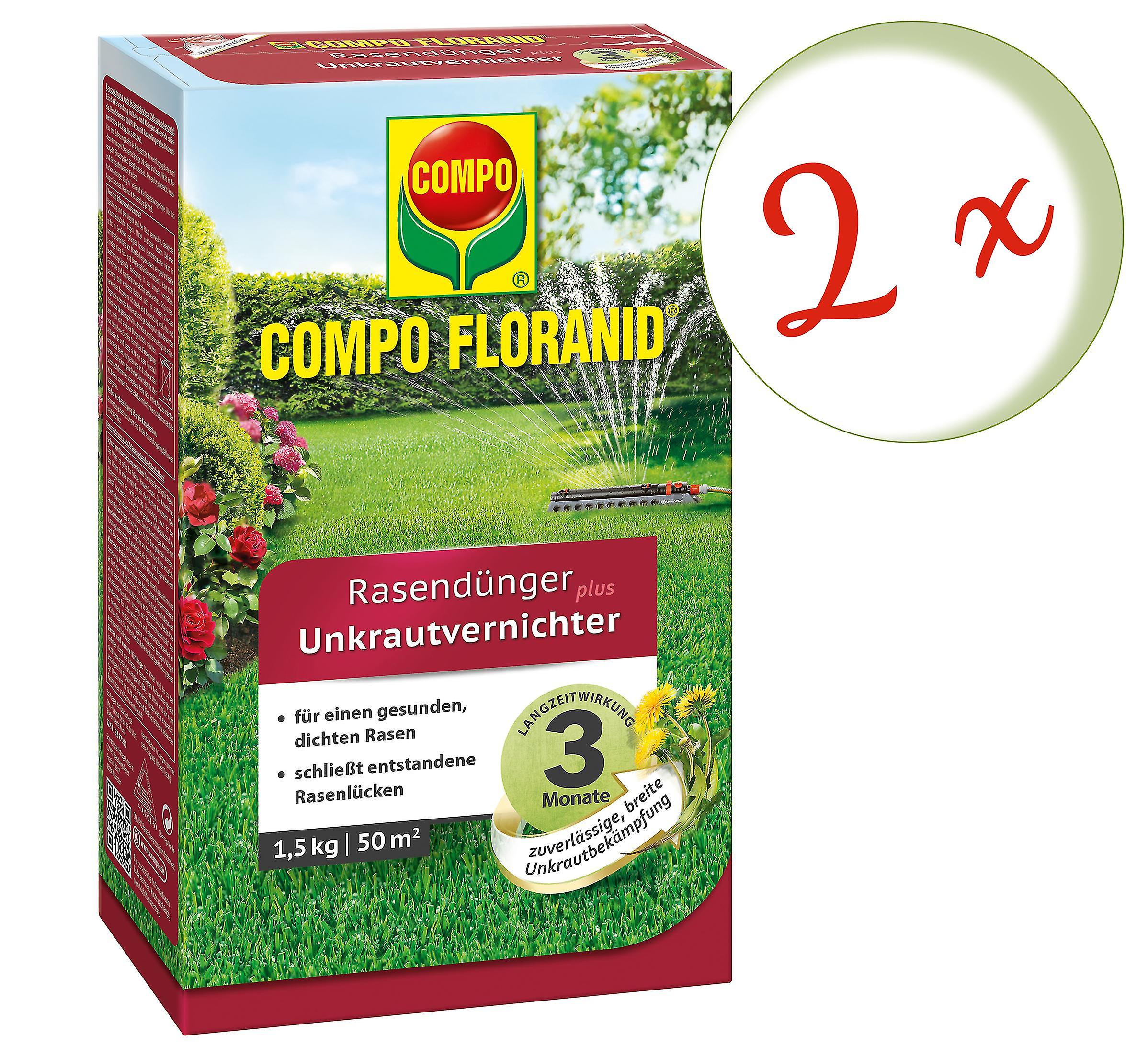 2 x COMPO Floranid?? lawn killer plus weed killer， 1.5 kg