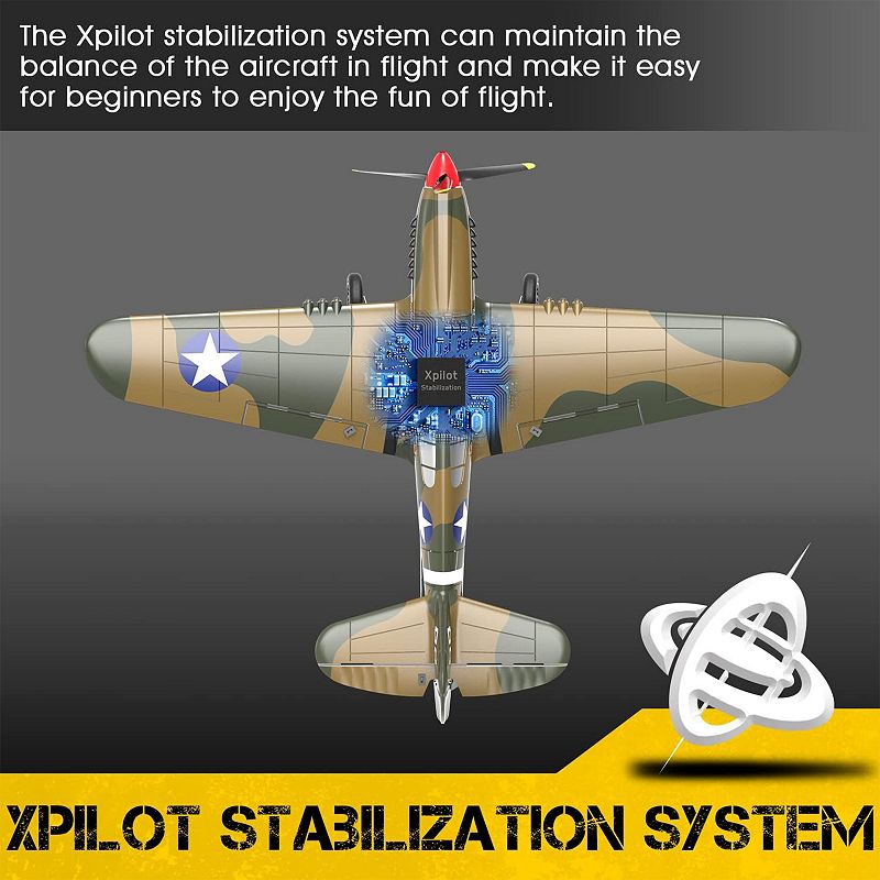 Volantexrc P40 Wwii Warhawk Remote Controlled Airplane Rc Aircraft， Yellow