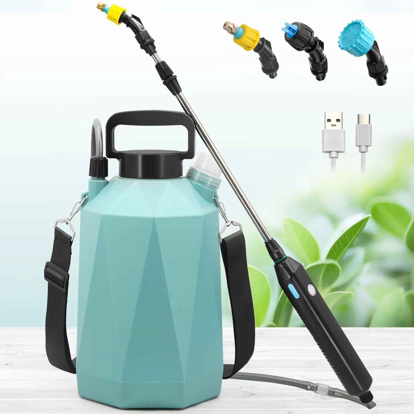 Gardening Watering Sprayer Electric 5L Water Bottle Garden Equipment Plastic Garden Pump Sprayer