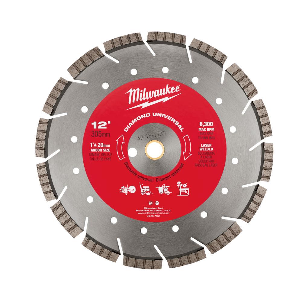 Milwaukee 12 In. Diamond Universal Segmented-Turbo 49-93-7135 from Milwaukee