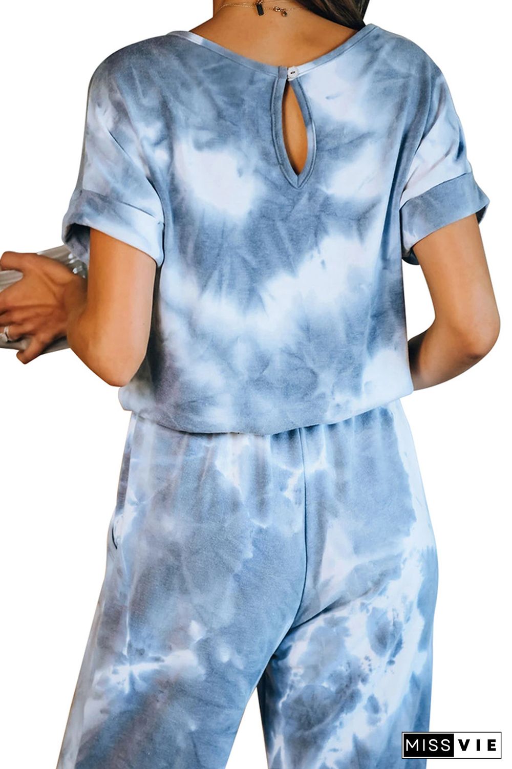 Floral Tie Dye One Piece Jumpsuit