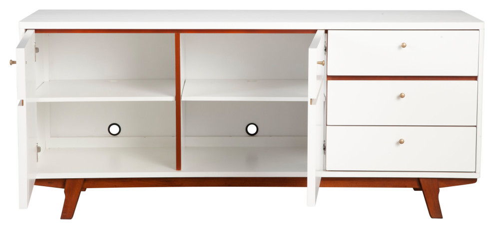 Dakota TV Console   Midcentury   Entertainment Centers And Tv Stands   by Alpine Furniture  Inc  Houzz