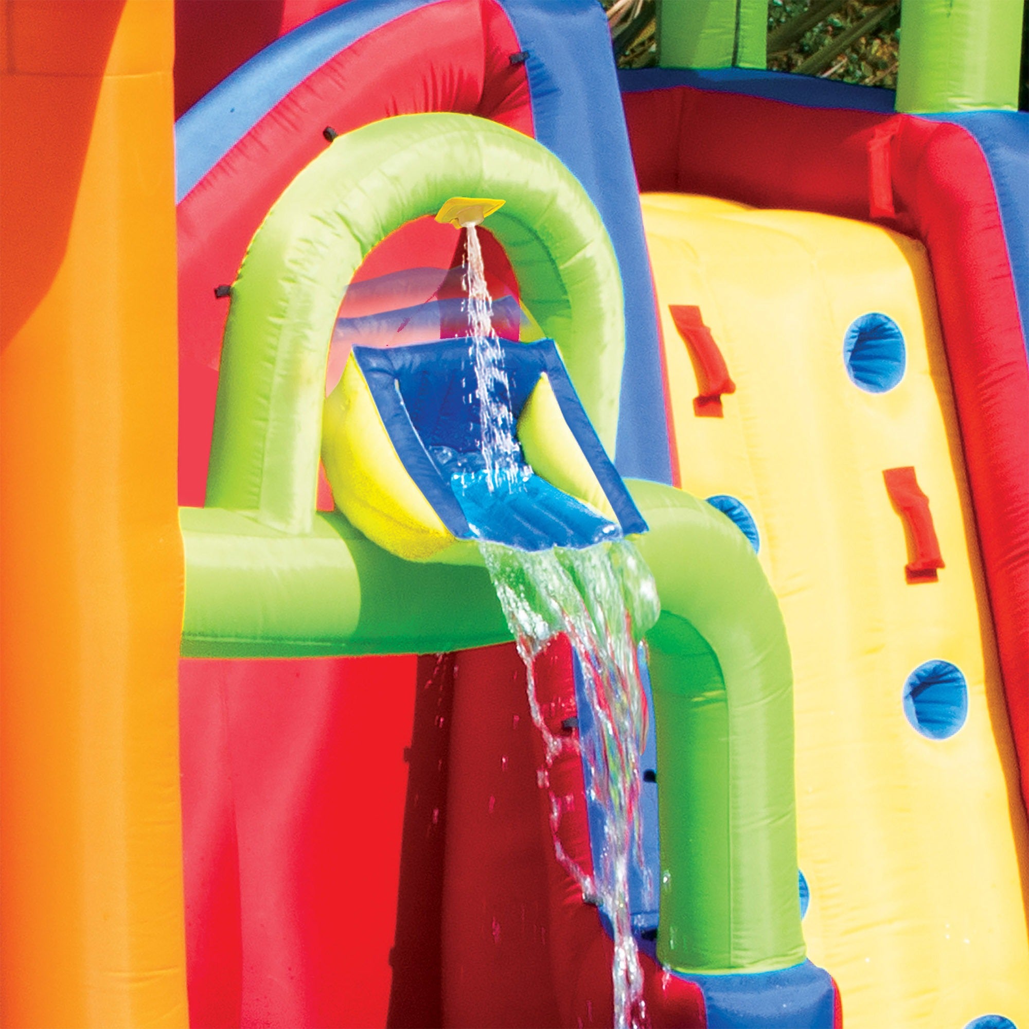 Banzai Drench Zone Water Park - With Soaker Bucket + Water Cannon + Sprinklers, (14' 7" L x 13' 4" W x 8' H), Recommended Ages 5+