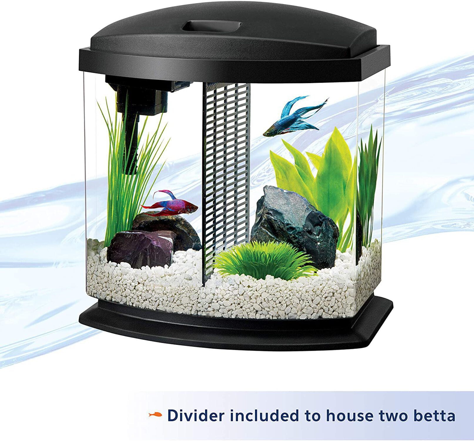 Aqueon LED BettaBow 2.5 SmartClean Aquarium Kit Black