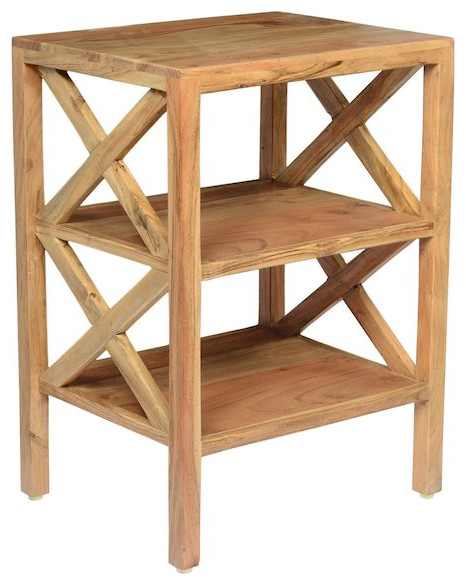 Global Archive X Side Accent Table  Natural   Transitional   Side Tables And End Tables   by BisonOffice  Houzz