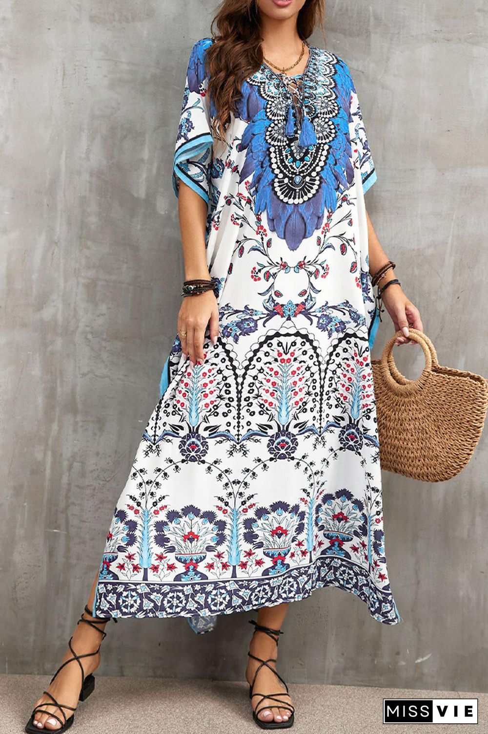 Boho Ethnic Beach Cover Up Kimono