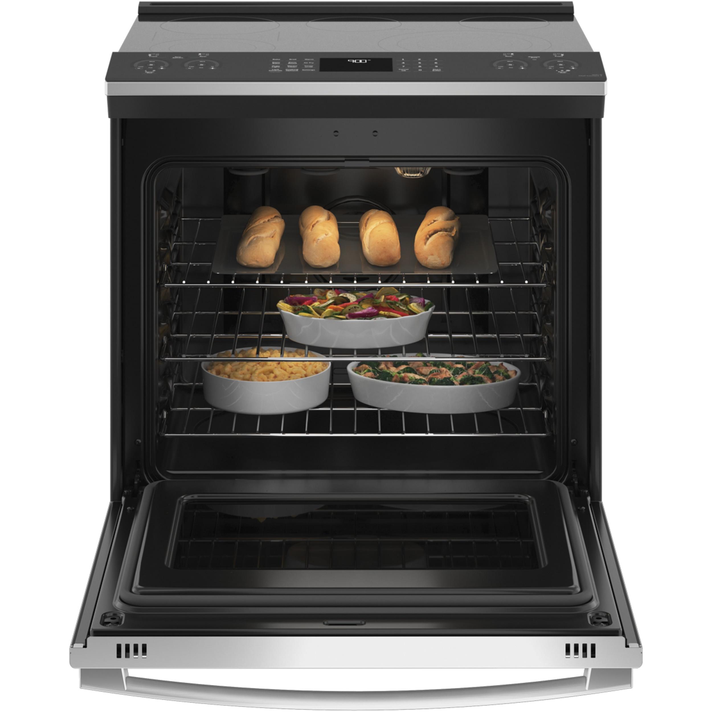 GE Profile 30-inch Slide-in Electric Range with Air Fry Technology PSS93YPFS