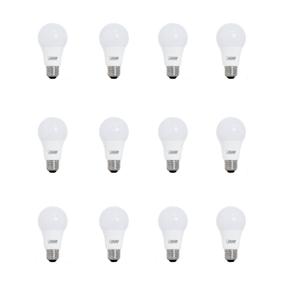 Feit Electric 60-Watt Equivalent A19 Dimmable CEC Title 20 ENERGY STAR 90+ CRI LED Light Bulb Soft White (12-Pack) OM60DM927CA12