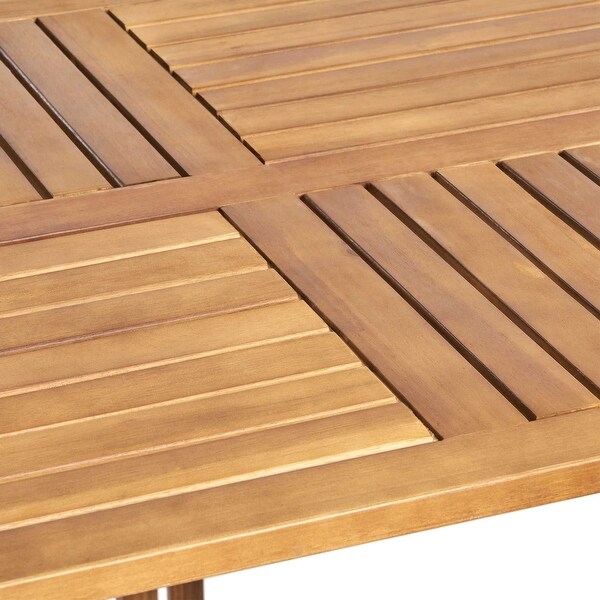 59Inch Rectangular Wood Patio Table for Outdoor Dining