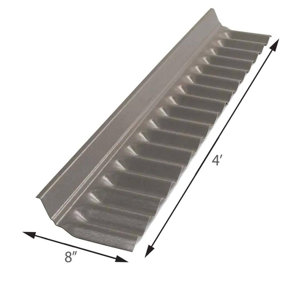Suntop 4 ft. Castle Grey Polycarbonate Wall Connector Flashing 109290
