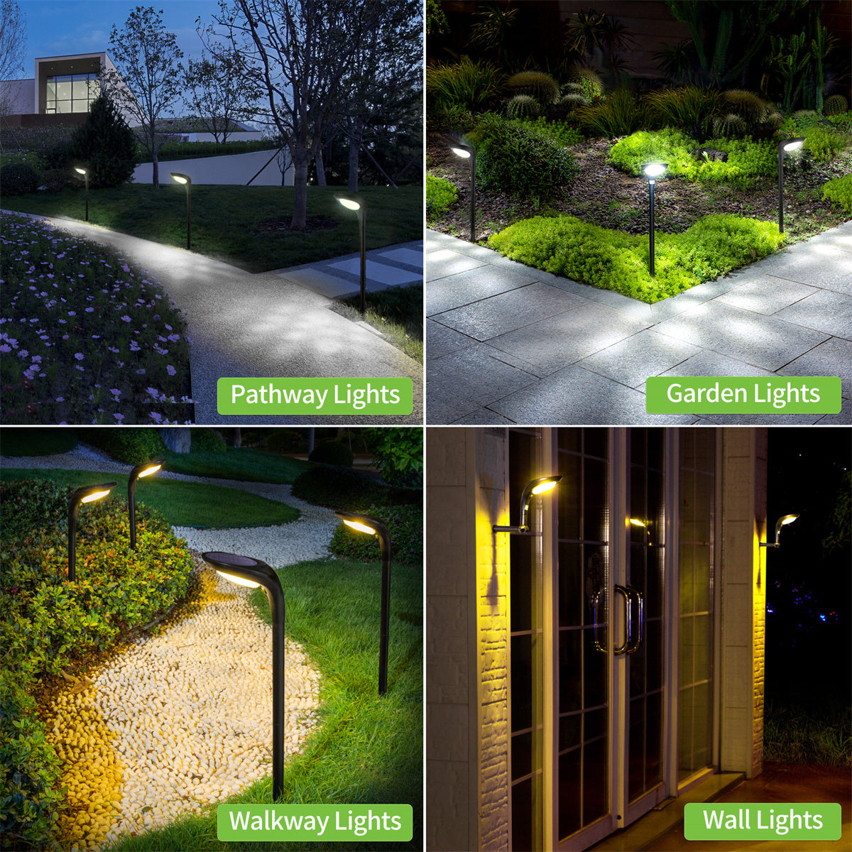 JSOT 1 Packs Outdoor Solar Path Lights Garden Pathway Solar Powered Yard Lights for Walkway Sidewalk Driveway (white)