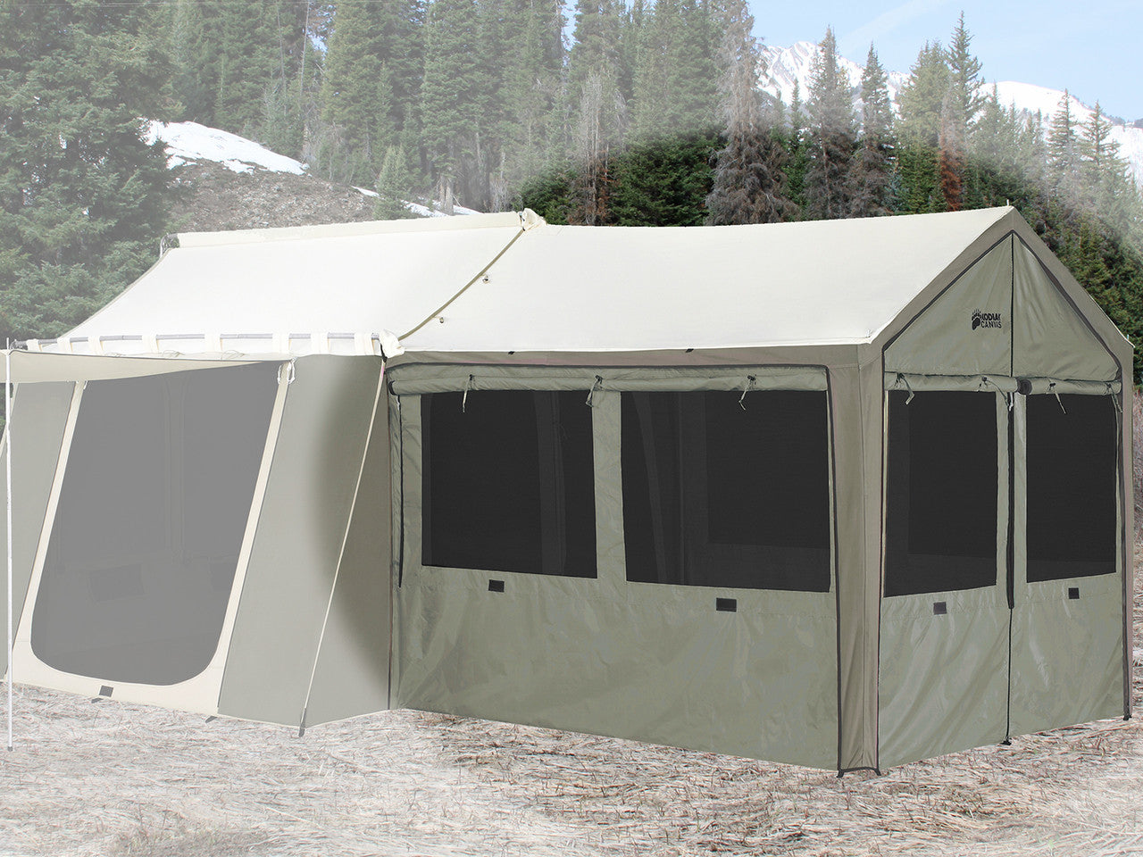 Canvas Wall Enclosure for Deluxe Awning 12x9