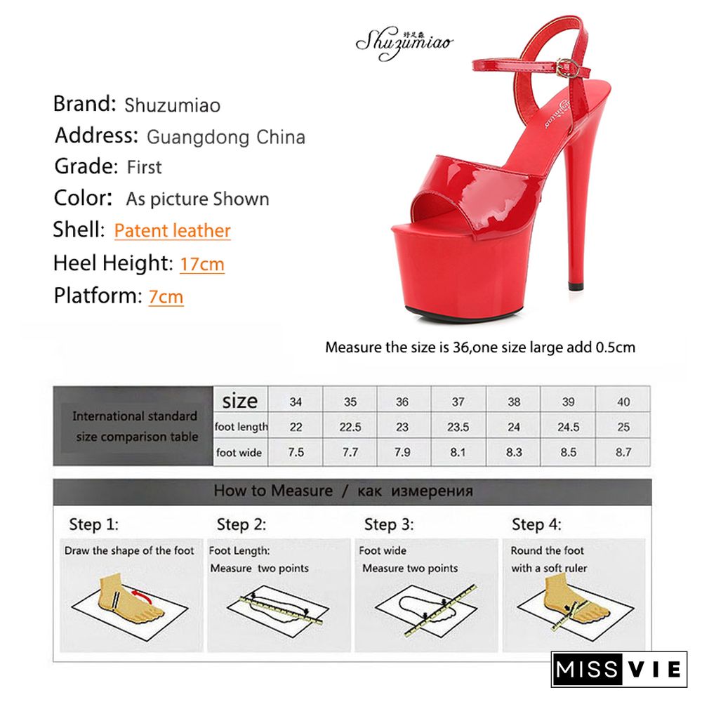 Pole Dance Shoes Stripper High Heels Women Sexy Show Shoes Sandals Party Club 13 15 17 CM Platform High-heeled Shoes Wedding New