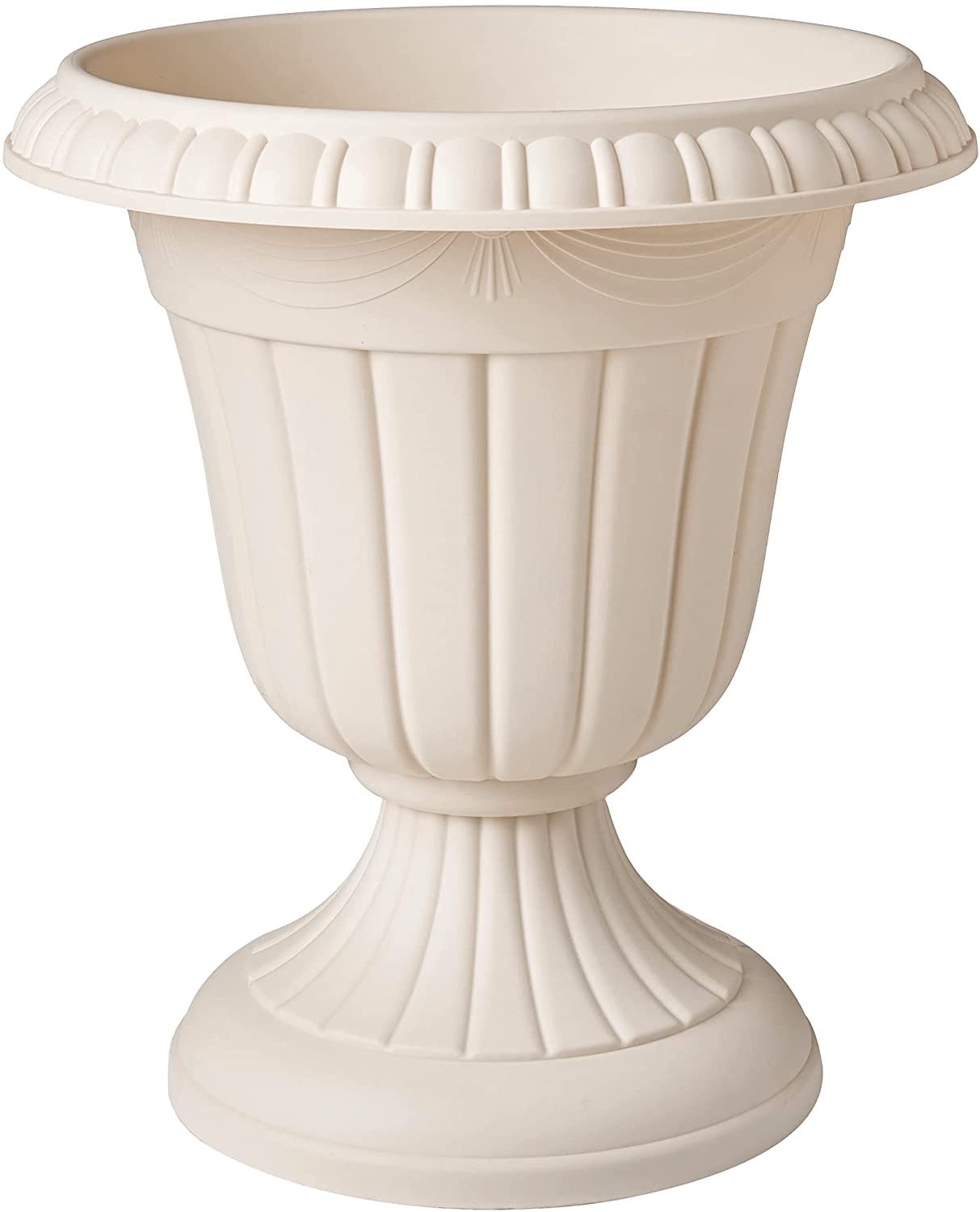 Arcadia Garden Products 10x12" Traditional Plastic Urn, Beige